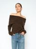 Mos Mosh Mape Off Shoulder Trui 182180 Bruin