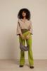 Studio Anneloes Flair bonded trousers 13488 Dark Lime