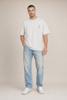 Kultivate, t-shirt met backprint Flower, lichtgrijs