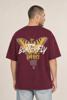 Kultivate, t-shirt met backprint Butterfly, paars