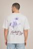 Kultivate, t-shirt met backprint Flower, lichtgrijs