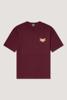 Kultivate, t-shirt met backprint Butterfly, paars