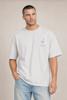 Kultivate, t-shirt met backprint Flower, lichtgrijs
