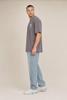 Kultivate, t-shirt met backprint Flower, grijs