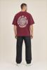 Kultivate, t-shirt met backprint, bordeaux