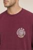 Kultivate, t-shirt met backprint, bordeaux