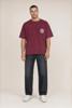 Kultivate, t-shirt met backprint, bordeaux