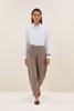 By Bar, broek, taupe/bruin melange