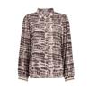 Geisha, blouse dessin, bruin/zand