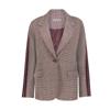 Geisha, blazer ruit met bies, bordeaux/groen