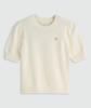 JOSH V Cream Katoenen T-shirt met Pofmouwen JV-2607-0203