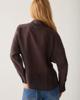 Summum, blouse lange mouwen met gesp, donkerbruin