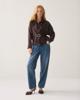 Summum, blouse lange mouwen met gesp, donkerbruin