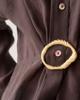 Summum, blouse lange mouwen met gesp, donkerbruin