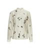 Moss Copenhagen, Blouse lange mouw met print, ecru/bloem