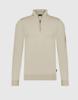 Saint Steve High Twisted Cotton Half-Zip Trui Beige 210160