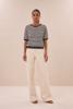 By-Bar, t-shirt korte mouw streep, zwart/wit