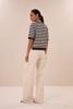 By-Bar, t-shirt korte mouw streep, zwart/wit