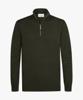 Profuomo, trui mockneck met rits, donkergroen