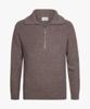 Profuomo Wollen Half-Zip Trui Bruin Profuomo Trui PPXJ30058I