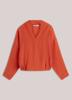 Summum, blouse lange mouwen met v-hals, oranje
