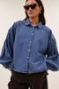 By Bar, blouse denim, blauw