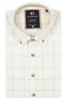 Giordano Overhemd Beige Geruit Katoen-Linnen 617301