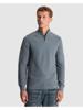 Cast Iron, trui mockneck met rits, rafblauw
