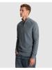Cast Iron, trui mockneck met rits, rafblauw