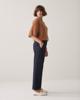 Summum, broek straight, krijtstreep, navy/mocca