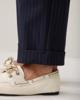 Summum, broek straight, krijtstreep, navy/mocca
