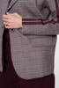 Geisha, blazer ruit met bies, bordeaux/groen