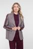 Geisha, blazer ruit met bies, bordeaux/groen
