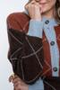 Geisha, vest argyl ruit, bruin/blauw