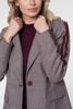 Geisha, blazer ruit met bies, bordeaux/groen