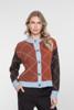 Geisha, vest argyl ruit, bruin/blauw