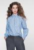 Geisha, blouse streep en strass, blauw