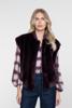 Geisha, blouse ruit met lurex, off-white/rood