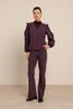 Studio Anneloes Flair bonded trousers 14201 Aubergine