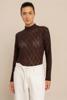 Studio Anneloes Reagan lace col top 14237 Espresso