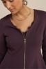 Studio Anneloes Polly peplum twill top 14249 Aubergine