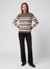 Rabe Gestreepte Trui Taupe 57-123645