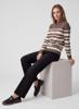 Rabe Gestreepte Trui Taupe 57-123645