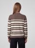 Rabe Gestreepte Trui Taupe 57-123645