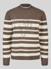 Rabe Gestreepte Trui Taupe 57-123645