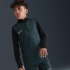 Nike academy voetbaltrainingstop met dri-fit, lange mouwen en korte rits voor kids