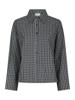Neo Noir, blouse in een ruit met steentjes, blauw
