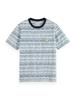 Scotch Soda Jersey Structured Stripe T-Shirt 171684-6039 Wit-Blauw