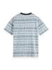 Scotch Soda Jersey Structured Stripe T-Shirt 171684-6039 Wit-Blauw