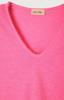American Vintage, t-shirt V-hals, roze fluor